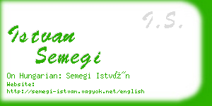 istvan semegi business card